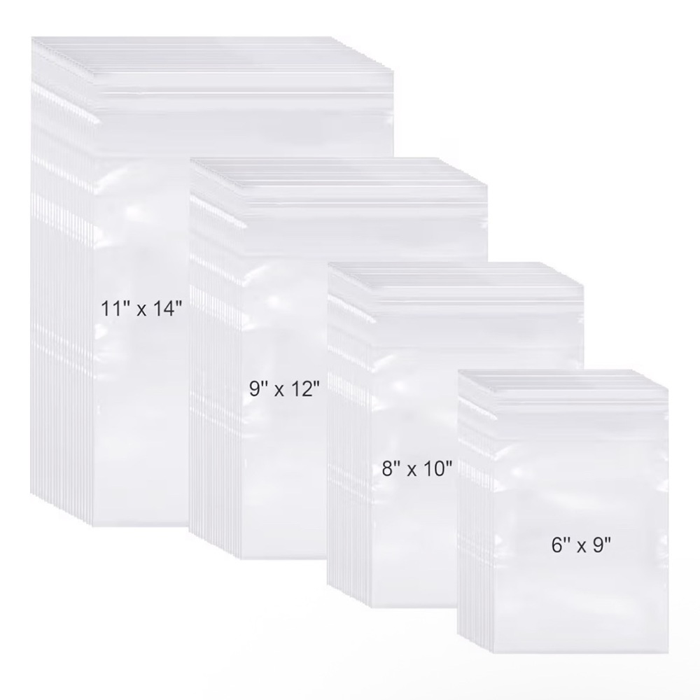 Clear Polys Set of 20 - 5 of each Size Resealable